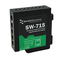 Brainboxes SW-715 Unmanaged Ethernet Switches Hardened Industrial 5 Port Gigabit Ethernet Switch