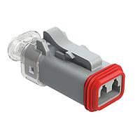 Amphenol SINE Systems AT06-2S-LED1201 2-Way Plug 2-Way LED 12V Clear SR01 Grey