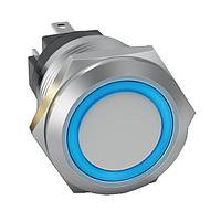 EAO 82-6153.1122 Anti-Vandal Blu RingLED 6VAC/DC 22mm QC Flush Mom.