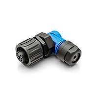 Amphenol Tuchel C016 20F003 100 10 Connectors 3+PE FEM R/A BLUE SCREW SILVER CONTACT