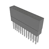 Samtec ESQ-112-24-T-D Sockets Elevated Socket Strip, 0.100" Pitch