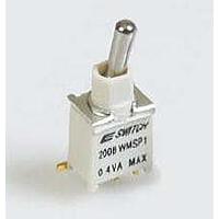 E-Switch 200BWMSP4TAA1SM6RE Toggle Switches 3A 120VAC 1 Pole (On)-Off-(On) PC Mnt