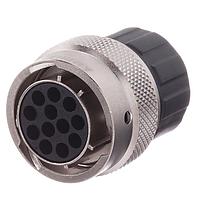 Amphenol SINE Systems RT061412SNHEC03R Connectors Plug, 14 Position, Female, Shell Size 12, Silicone Seal, and End Cap with Reduced Diameter Individual Wire Sealing, Range 14 - 24AWG