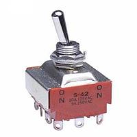 NKK Switches S42 Medium capacity standard size toggles 4PDT ON-NONE-ON