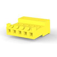 AMP Connectors - TE Connectivity 3-643818-5 Receptacle Housing CLOSED WITH TABS 5P L.R. yellow 20 AWG