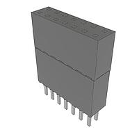 Samtec ESW-107-69-L-D Sockets .100" Elevated Socket Strip