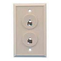 AIM-Cambridge / Cinch Connectivity Solutions 32-1214 Modular Connectors / Ethernet Connectors RJ11 WALL PLATE IVRY DUAL STANDARD FINISH