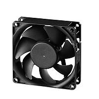 Sunon EE80251S3-1000U-999 Axial Axial Fan, 80x80x25mm, 12VDC, 33CFM, 1.06W, 28dBA, 0.11"H2O, Sleeve, Wire