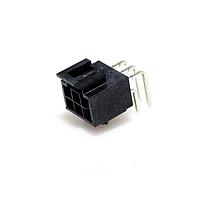 Molex 105314-1206 Shrouded NanoFit RA Hdr TH DR 6Ckt 0.38um Au Blk