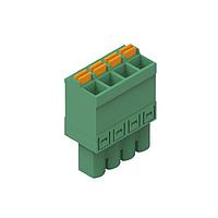 Wurth Elektronik 691304500004 Plugs WR-TBL 5.08mm pitch Monoblock Cable Green Vertical cable entry Plug Screwless Push In 4P