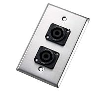 NEUTRIK 202L Speaker Connectors WALLPLATE DUAL NL2MP