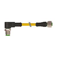 Murrelektronik 7700-40171-U030100 Sensor Cables / Actuator Cables M12 male 90 / M12 female 0, TPE 3x22AWG ye UL/CSA, ITC/PLTC 1m