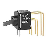 NKK Switches G22AV Sealed ultra miniature toggles ON-NONE-ON DPDT