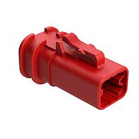 Amphenol SINE Systems ATP06-4S-OMRED Connectors 4 Position Plug, Socket, Overmold Compatible, Standard Diameter Rear Seal, Red