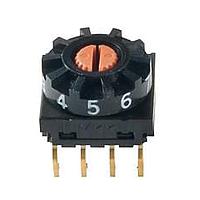 NKK Switches FR01SR10P-S Rotary Switches 10 POSTION REAL CD DIAL ACTUATOR PC