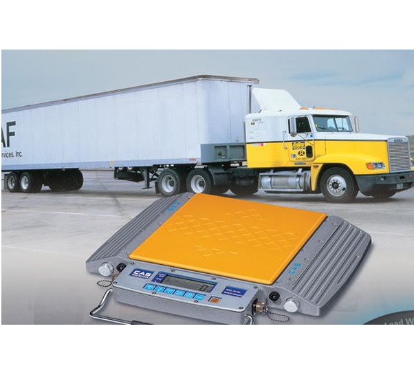 Portable equipment used for truck scale calibration in an industrial setting