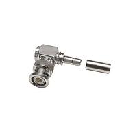 Amphenol Times Microwave Systems EZ-240-BM-RA-X Connectors BNC-Male (plug) crimp right angle connector/non solder pin, no braid trim