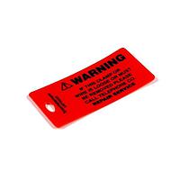 HellermannTyton GWT003X2 Warning Ground Wire Tag, Telephone Warning, Polyethylene, Orange, 25/pkg