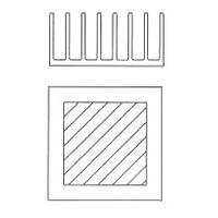 Wakefield Thermal 642-60AB Component Unidirectional Fin Heat Sink for 35mm BGA, 35x15.2mm