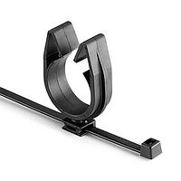 HellermannTyton 156-01821 Standard Cable Ties MOC Clip, 26 mm, Unassembled to T50R Tie, PA66HIRHSUV, Black, 1000/ctn