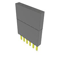 Samtec ESW-106-44-G-S Stackthrough .100" Elevated Socket Strip