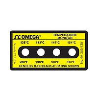 OMEGA 4A-A-280-30 Non-Reversible, Four point Horizontal Temperature Label (310 °F)