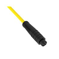Banner Engineering PKG6Z-9 Sensor Cables / Actuator Cables Cordset: Single Ended M8 Snap; 6-pin Straight Female Connector; 9 m (29.52 ft) Yellow PVC Jacket; Nylon Black Nut