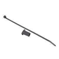 HellermannTyton 156-01295 Cable Tie Mounts 2-Piece Cable Tie/Oval Stud Mount, 8.0" Long, 50lb Tensile, With Thumb Bar, PA66HIRHS, Black,