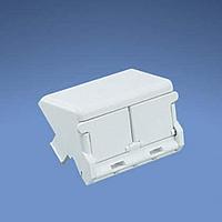 Panduit CHS2SBL-X Insert Insert 2 Port Sloped Shuttered Black