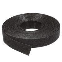 Essentra Components RKWRE-1L Hook and Loop Ties Economy roll, Hook & Loop, 3/4" x 25-yd, black