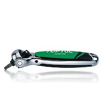 TOPTUL  CJOM1216 Stubby Swivel-Head Ratchet with Bit Drives