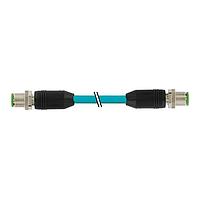 Murrelektronik 7700-51001-S4X0500 Sensor Cables / Actuator Cables M12 male 0 / male 0 shielded X-cod. Gigabit, TPE 4x2x26AWG SF/UTP CAT6a bu UL/CSA, CMR 5m