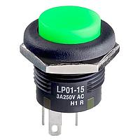 NKK Switches LP0115CCKW015FB Wireless SPDT ON-(ON) 3A GRN ILLUM BUSHING MOUNT