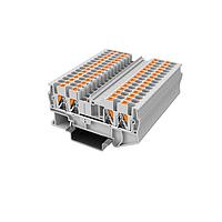 Amphenol Anytek APTS254SDGY00G DIN Rail Terminal Block APT 2.5mm2/2-2 Feed-through terminal blockSingle layer , 2in-2out Grey