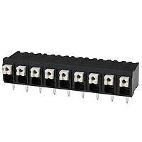 Same Sky (formerly CUI Devices) TBLH10-500-09BK Fixed Terminal Blocks Terminal block, screwless, High Temp, 5.00, Horizontal, 9, Black w Gray Button