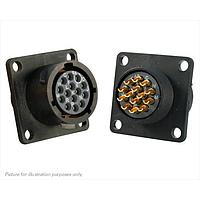 Eaton Souriau-Sunbank UTS012E14S Receptacles 14P Sckt Receptacle Square Flange Sz 12E