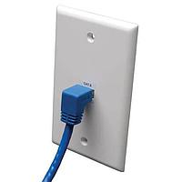 Tripp Lite N204-010-BL-DN Cat 6 10' BLU CAT6 GIGABIT RT ANG TO STRAIGHT