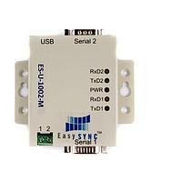 Connective Peripherals ES-U-1002-M USB to RS-232 2-PRT USB-RS232 ADPT Din rail, Metal cas