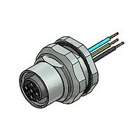 Amphenol CONEC 43-01004 M12 Female Socket 5P WIRE LEAD M12 BACK MNT SCKT