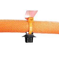 HellermannTyton 156-04033 Cable Mounting & Accessories 2-Piece Cable Tie with Fir Tree Mount, Unassembled Set, 8.0"L, 50mm Max Bundle, PA66HIRHS, Orange/Black, 3000/ctn