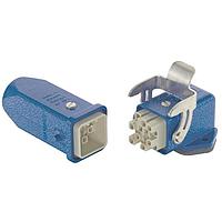 HARTING 10360120003 Headers & Wire Housings Han-Kit-ExQ12 Crimp - Han Ex Q12, 12pins+GND, straight hood, angled housing  (IECEx Intrinsically Safe - IEC EN 60079)