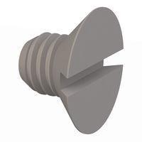 Essentra Components 50M050080H006 Slotted Countersunk 90 Slotted CSK Screw, M5 X .8 Thread, 6mm Lg