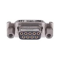 ITT Cannon DEMD9SJF225 Receptacle 90 pcb metal brkt screwlock SST shell