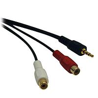 Tripp Lite P315-06N Adapter Cable 6" AUDIOCBL Y-ADPATER,M/2RCA-F