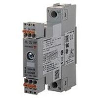 Carlo Gavazzi RGS1A60D50KEM Single Phase Relays 1-pole panel mount SSR, E-layout, Zero-cross switching with monitoring, Operating voltage (Ue): 150 - 660 Vac (1200 Vp), Rated current (Ie): 50 Aac, Control voltage (Uc): 4 - 32 Vdc, External supply: 24 Vdc, Built-in overvoltage protection