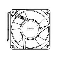 Sunon PMD1206PTV1-A.U.GN Axial Axial Fan, 60x60x25mm, 12VDC, 36CFM, 0.54"H2O, Vapo, Wire, Auto Restart