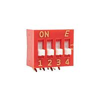 E-Switch KAS2104ET DIP Switches 4 PositionR/A PC Pin Extended Tape Seale
