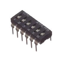 APEM NDIR06H DIP Switches 6pos 0.025A 24VDC 1/2 Pitch