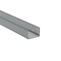 HellermannTyton 184-32000 High Density Slotted Wall Wiring Duct High Density Slotted Wall Wiring Duct, 3" x 2", Non-Adhesive, PVC, Gray, 30ft/Box