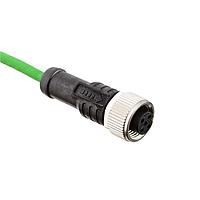 Amphenol LTW M12A-02BFFM-SL8C05 Sensor Cables / Actuator Cables SPE, M Series M12 Interface, A Code, Metal, 4A, 02 pins, Female Connector, Female Contact, Straight, Screw Thread, Overmolded, Length 5000mm, IP68